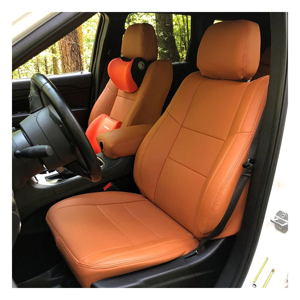 Car Accessories Seat Covers Custom Fit for Jeep Grand Cherokee Model Laredo (WK2) 5 Seats Seat Kits Top Quality Leather