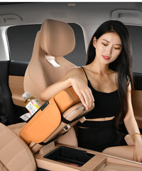 Car Accessories Universal Armrest Cover Artificial Leather Multifunctional Side Storage Increase Height Car Central Cushion Mat