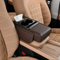 Car Accessories Universal Armrest Cover Artificial Leather Multifunctional Side Storage Increase Height Car Central Cushion Mat