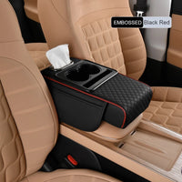 Car Accessories Universal Armrest Cover Artificial Leather Multifunctional Side Storage Increase Height Car Central Cushion Mat