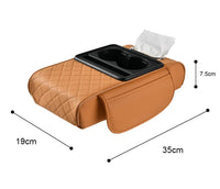 Car Accessories Universal Armrest Cover Artificial Leather Multifunctional Side Storage Increase Height Car Central Cushion Mat