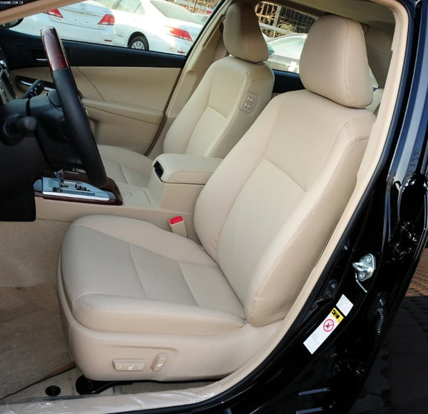 Custom Made Genuine Leather Seat Cover for Toyota Camry Cushion Front Part Fabric Material 5 Seats Accessory Car Accessories