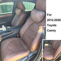 Custom Made Genuine Leather Seat Cover for Toyota Camry Cushion Front Part Fabric Material 5 Seats Accessory Car Accessories