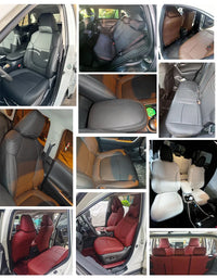 Genuine Leather in Middle Part Original Custom Fit for Toyota RAV4 Corolla CHR Camry Hilux Yaris Auris Car Seat Covers Cushion