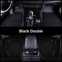 Diamond-Pattern Double-Layer Car Floor Mats for 5-Seat Vehicles