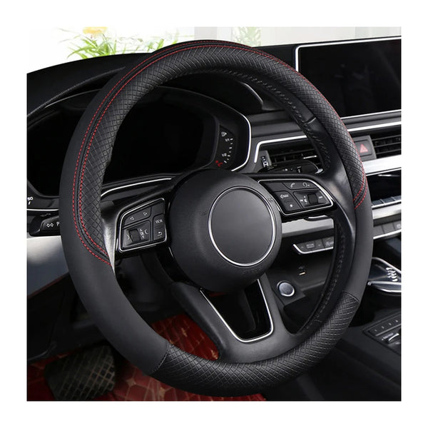 40cm Leather Steering Wheel Cover for Trucks – 15.7 in