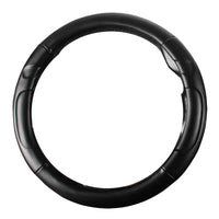 Universal 38cm Sheepskin Leather Steering Wheel Cover – Round & D Shape