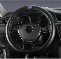 Luxury 38cm Sheepskin Leather Steering Wheel Cover – Round & D Shape