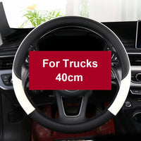 40cm Leather Steering Wheel Cover for Trucks – 15.7 in