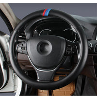 Luxury 38cm Sheepskin Leather Steering Wheel Cover – Round & D Shape