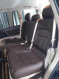 Custom fit 3-row leather seat cover set detail