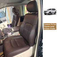 Custom fit 3-row leather seat cover set detail