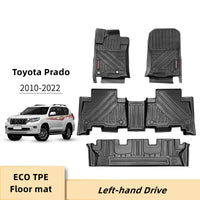 Custom Fit Waterproof TPE Floor Mats for Toyota Prado 2010-2022 - Prado 7 seats LHD